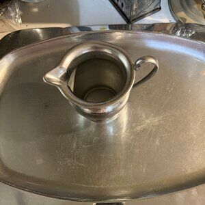 1960's Farberware Stainless Steel Platter and Creamer